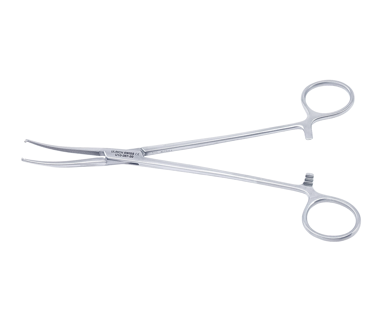 Kleště Adson hemostatické, zahnuté, 1x2 zuby, 20 cm