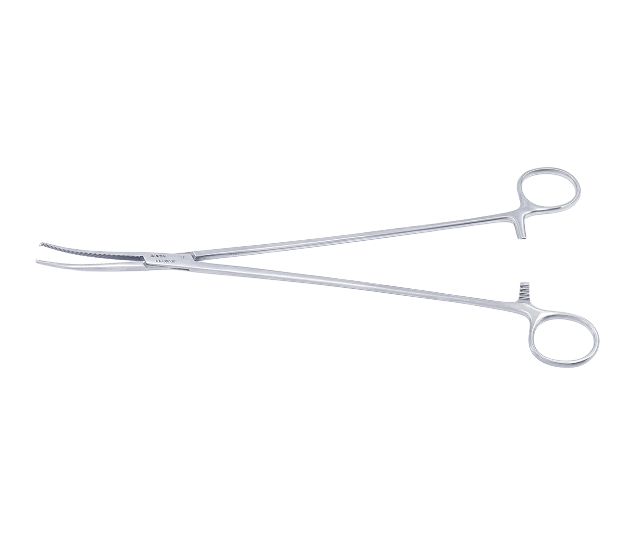 Kleště Adson hemostatické, zahnuté, 1x2 zuby, 30 cm