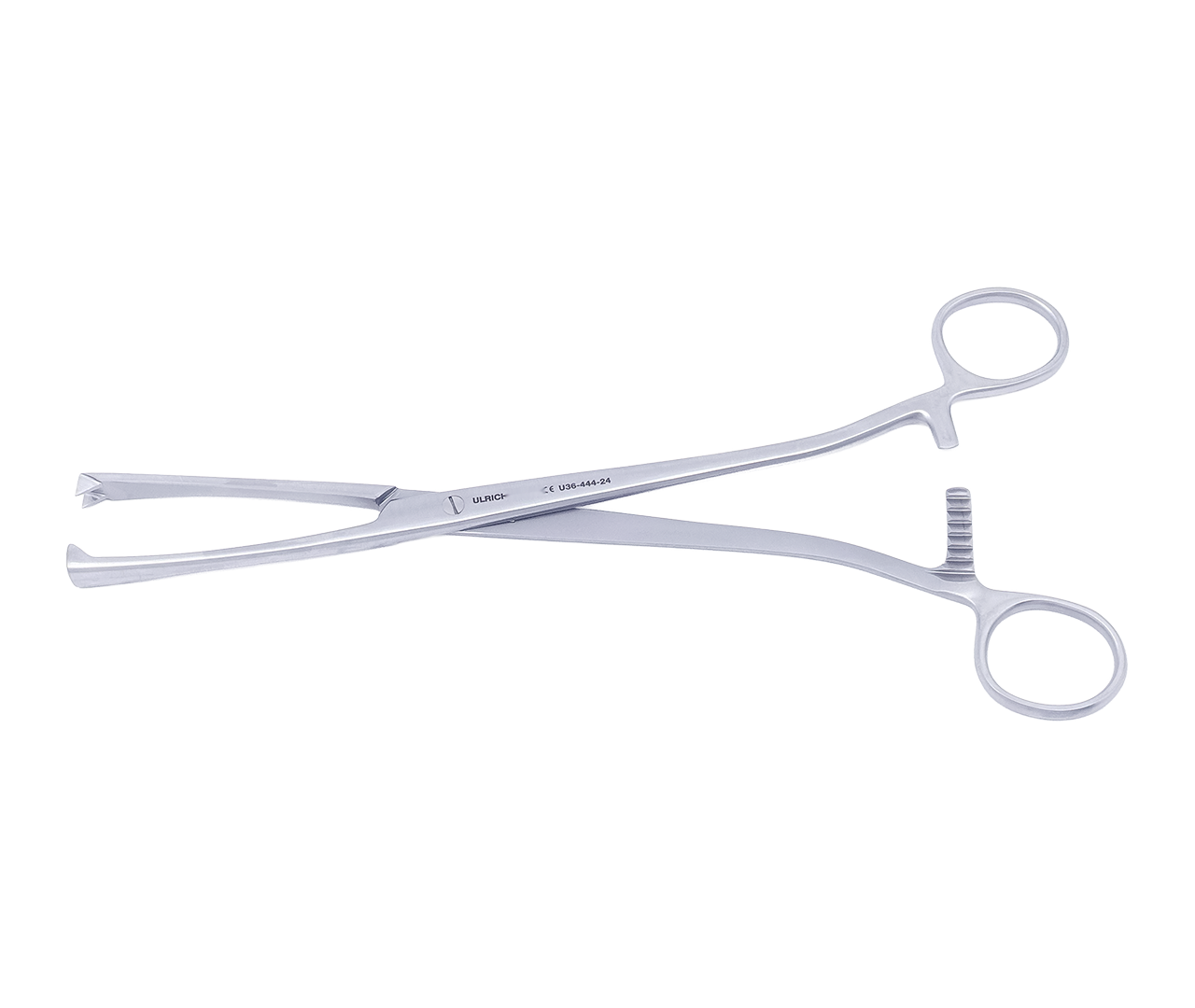Kleště Museux děložní, rovné, 2x2 zuby, 10 mm, 24 cm