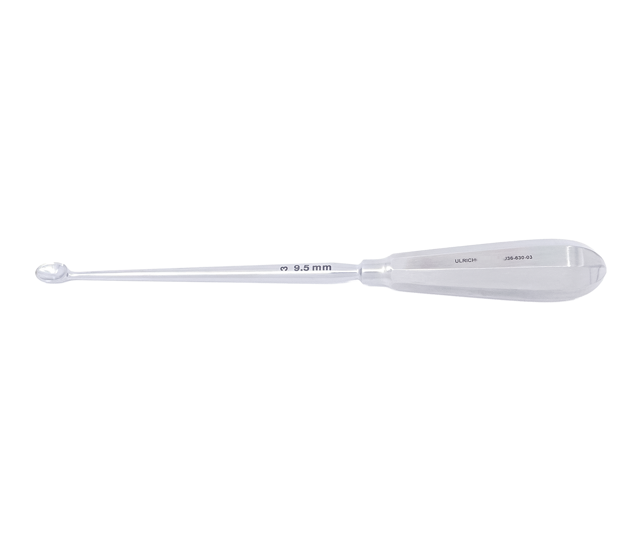 Lžička Simon děložní, typ 3, 9,5 mm, 24 cm