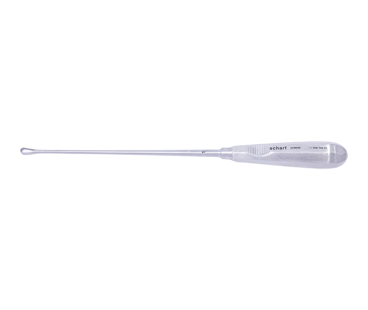 Kyreta Recamier děložní, typ 1, ostrá/pevná, 7 mm, 31 cm