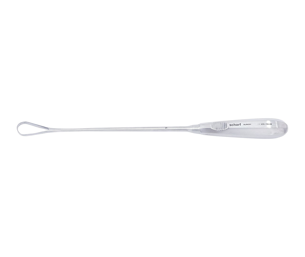 Kyreta Recamier děložní, typ 9, ostrá/ohebná, 19 mm, 31 cm