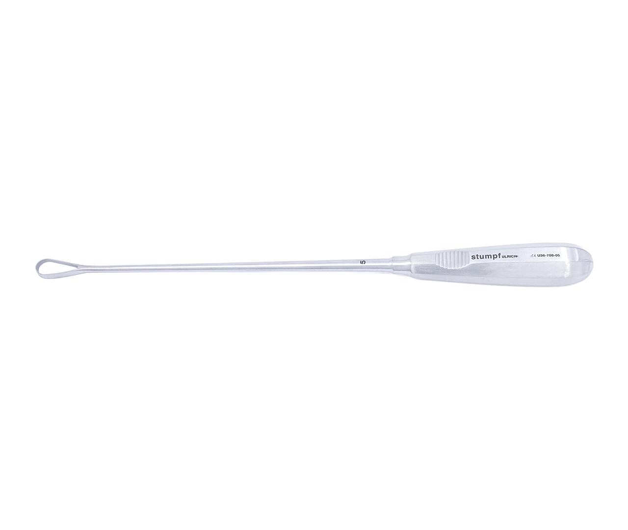 Kyreta Recamier děložní, typ 5, tupá/pevná, 12 mm, 31 cm