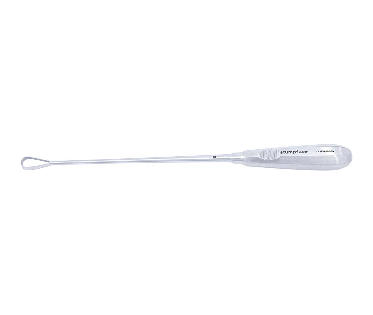 Kyreta Recamier děložní, typ 6, tupá/pevná, 14 mm, 31 cm