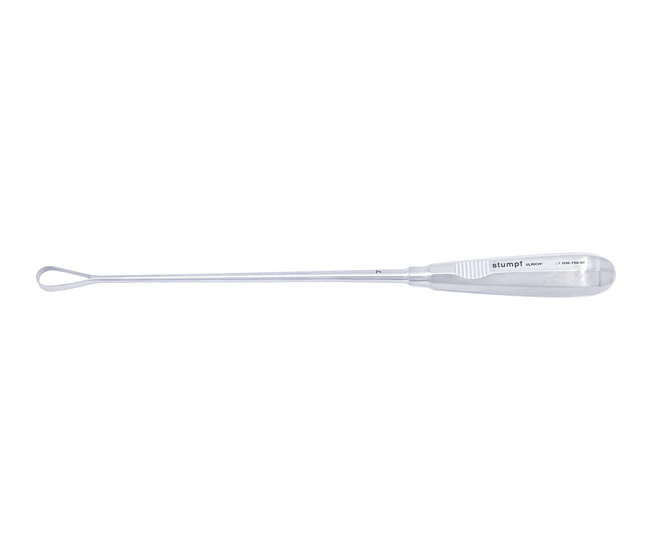 Kyreta Recamier děložní, typ 7, tupá/pevná, 15 mm, 31 cm