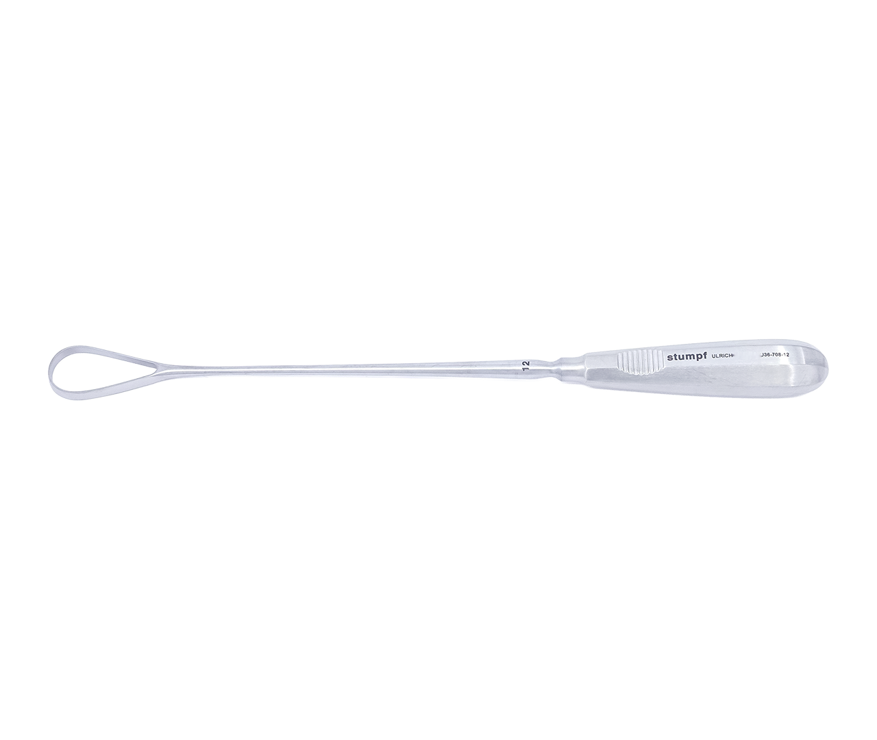 Kyreta Recamier děložní, typ 12, tupá/pevná, 23 mm, 32,5 cm
