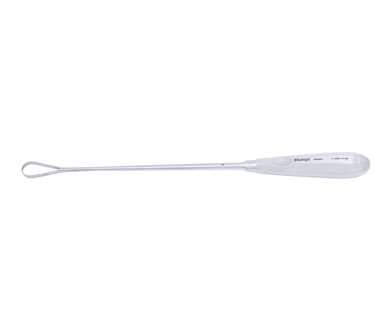Kyreta Recamier děložní, typ 8, tupá/ohebná, 16 mm, 31 cm