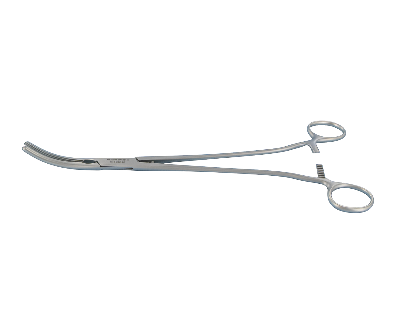 Kleště Rogers-Masterson hysterektomické, zahnuté, 28 cm
