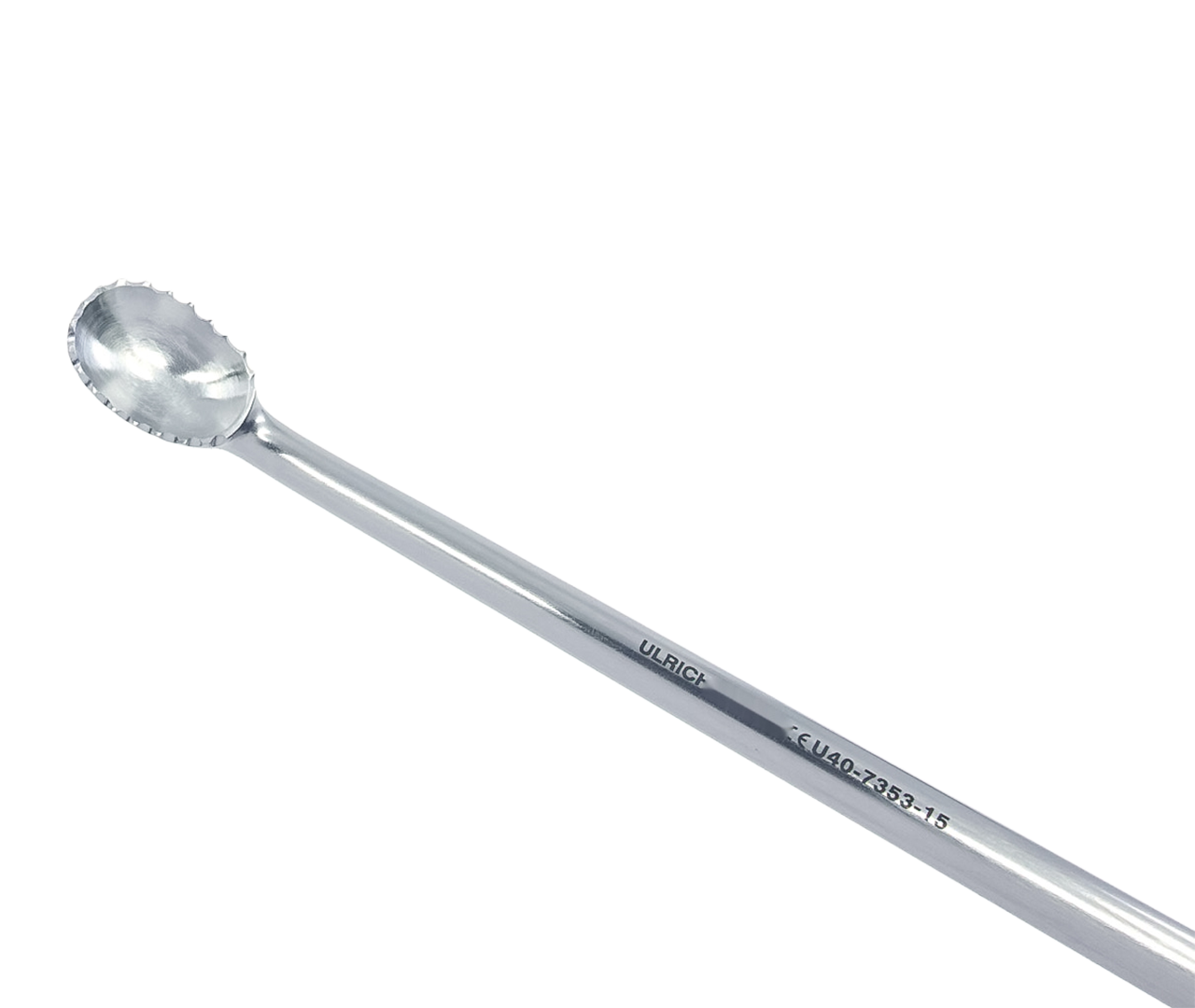 Kyreta kostní, zahnutá, ozubená, 15 mm, 28 cm