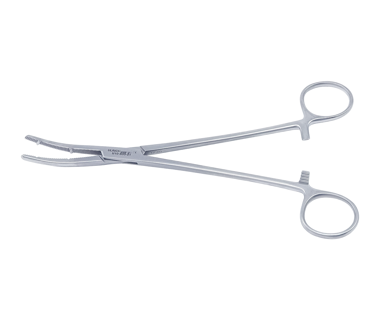 Kleště Heaney hysterektomické, zahnuté, se 2 hřeby, 21 cm