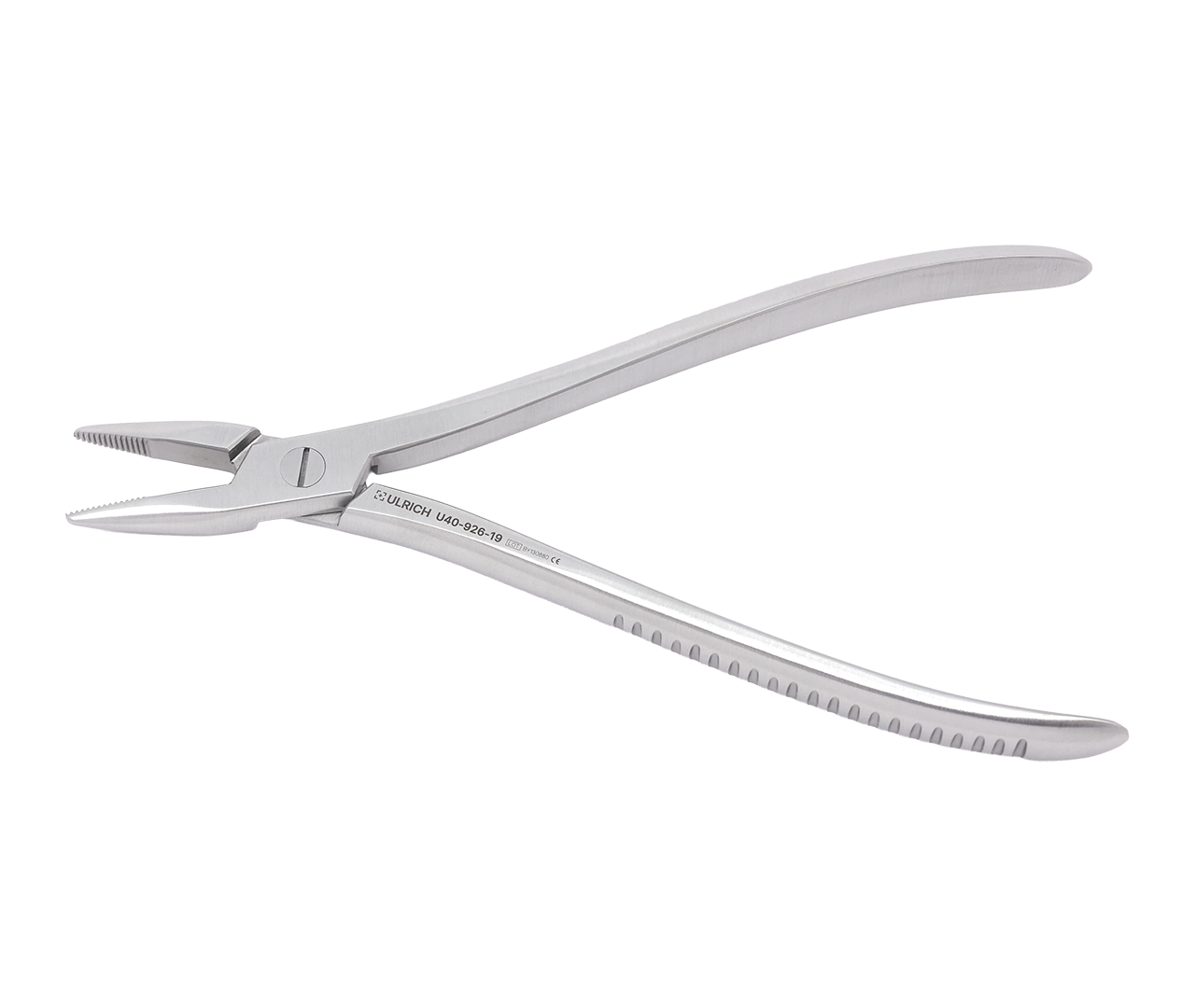 Kleště s plochými čelistmi, vroubkované, špičaté, 19 cm