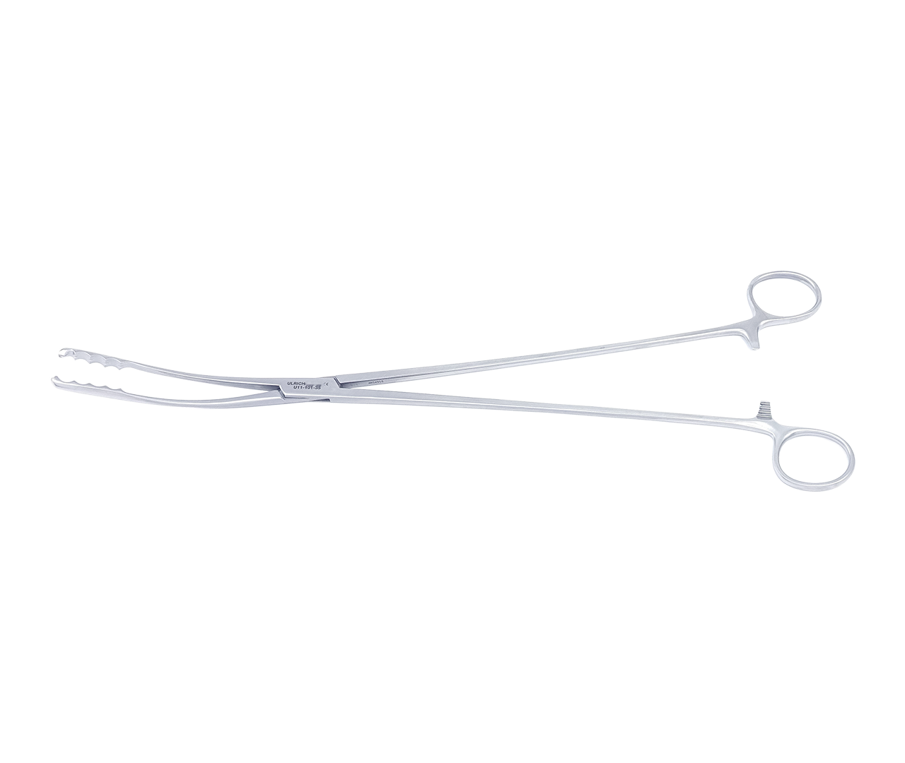 Kleště typ Ulrich na vatové tyčinky, zahnuté, 35 cm