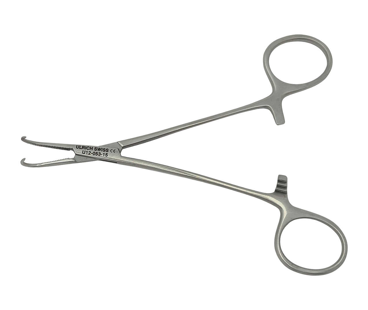 Kleště Clodius hemostatické, silně zahnuté, 15 cm