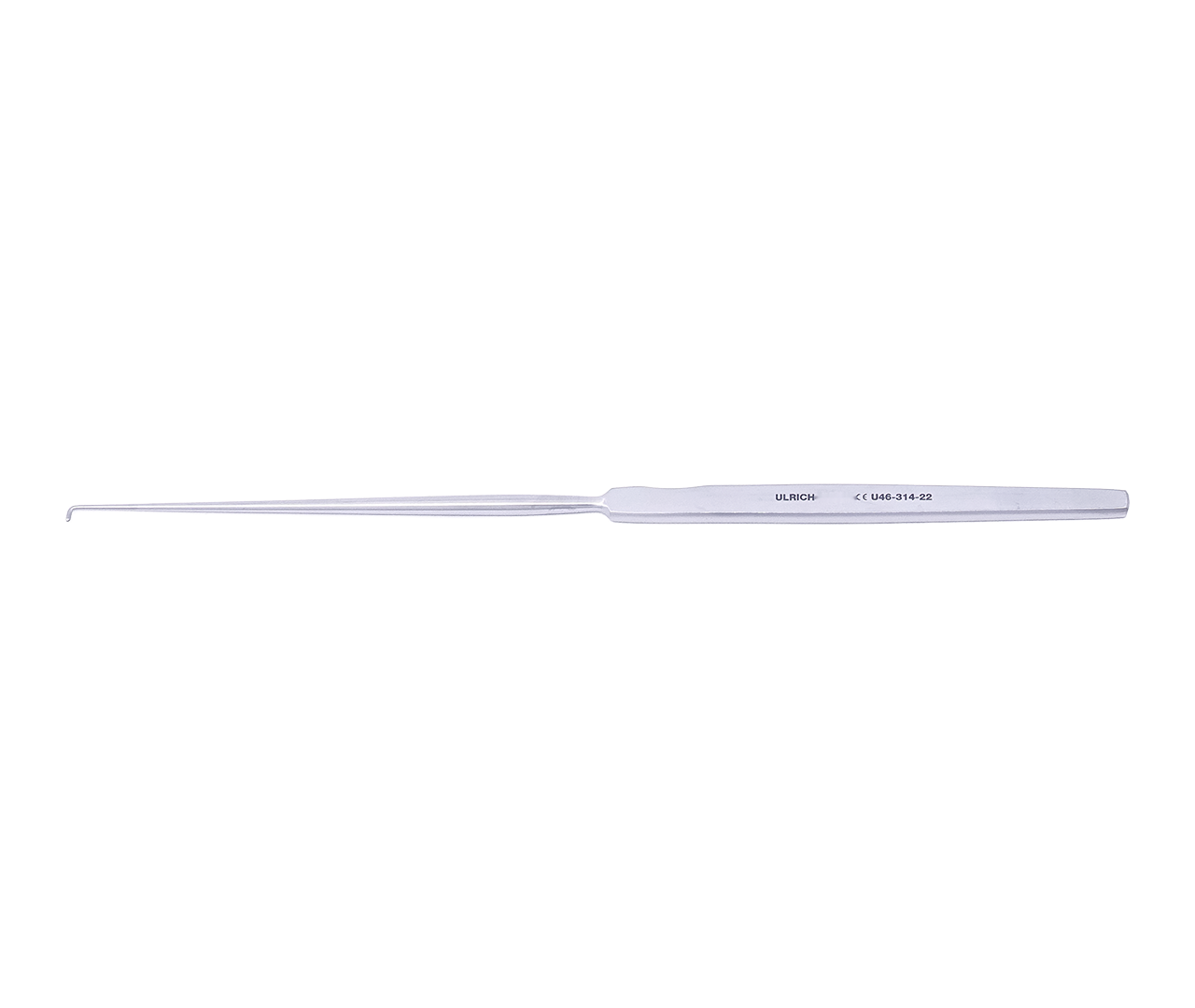 Hák Cairns kožní, tupý, 1,0x4, 0 mm, 22 cm