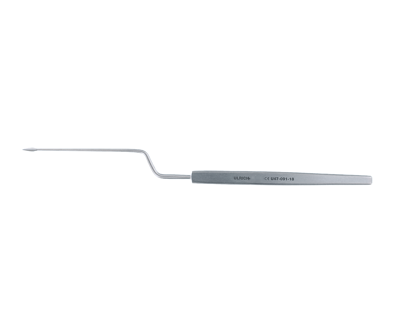 Jehla Lucae tympanická, bajonetového tvaru, 18 cm