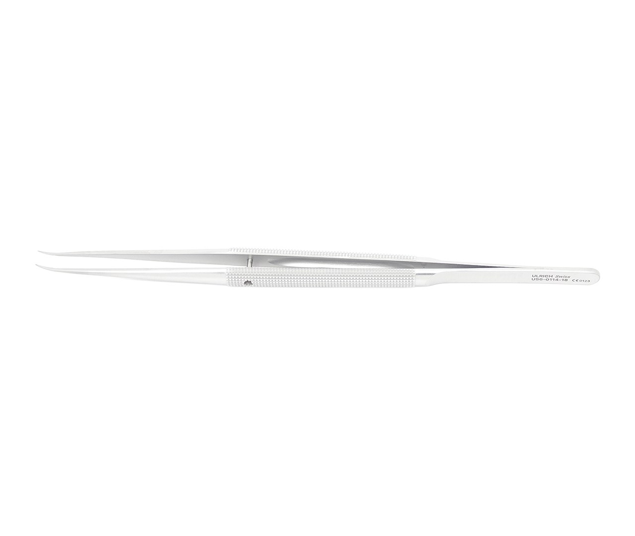 Mikropinzeta na šití, zahnutá, 0,4 mm, 18 cm
