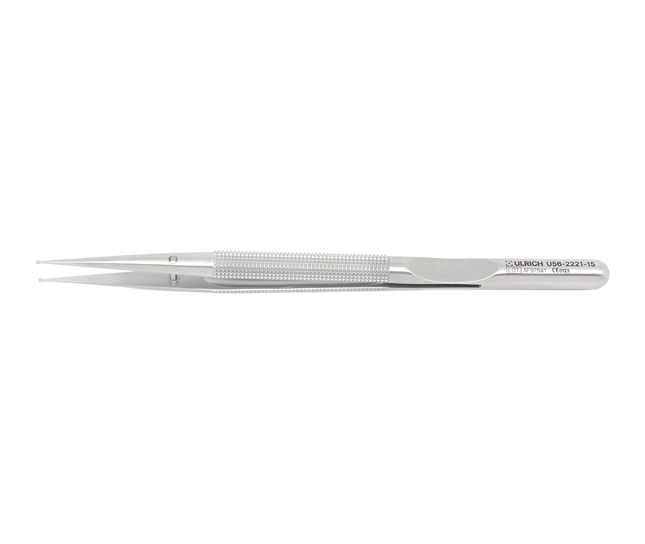 Mikropinzeta prstencová, s protizávažím, 1,0x0, 5 mm, 15 cm