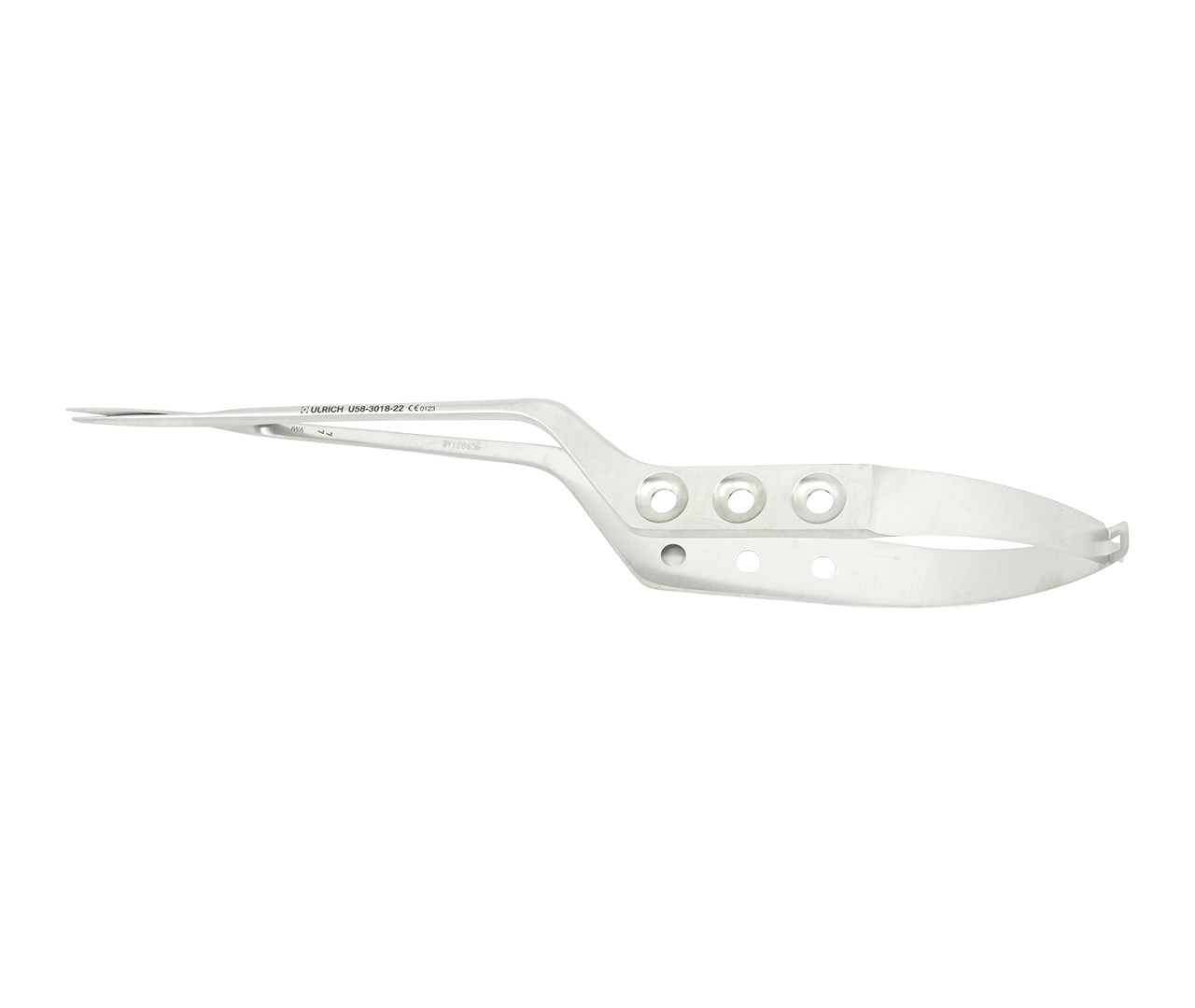 Mikronůžky Yasargil, rovné, s dlouhou 14 mm čepelí, 22,5 cm