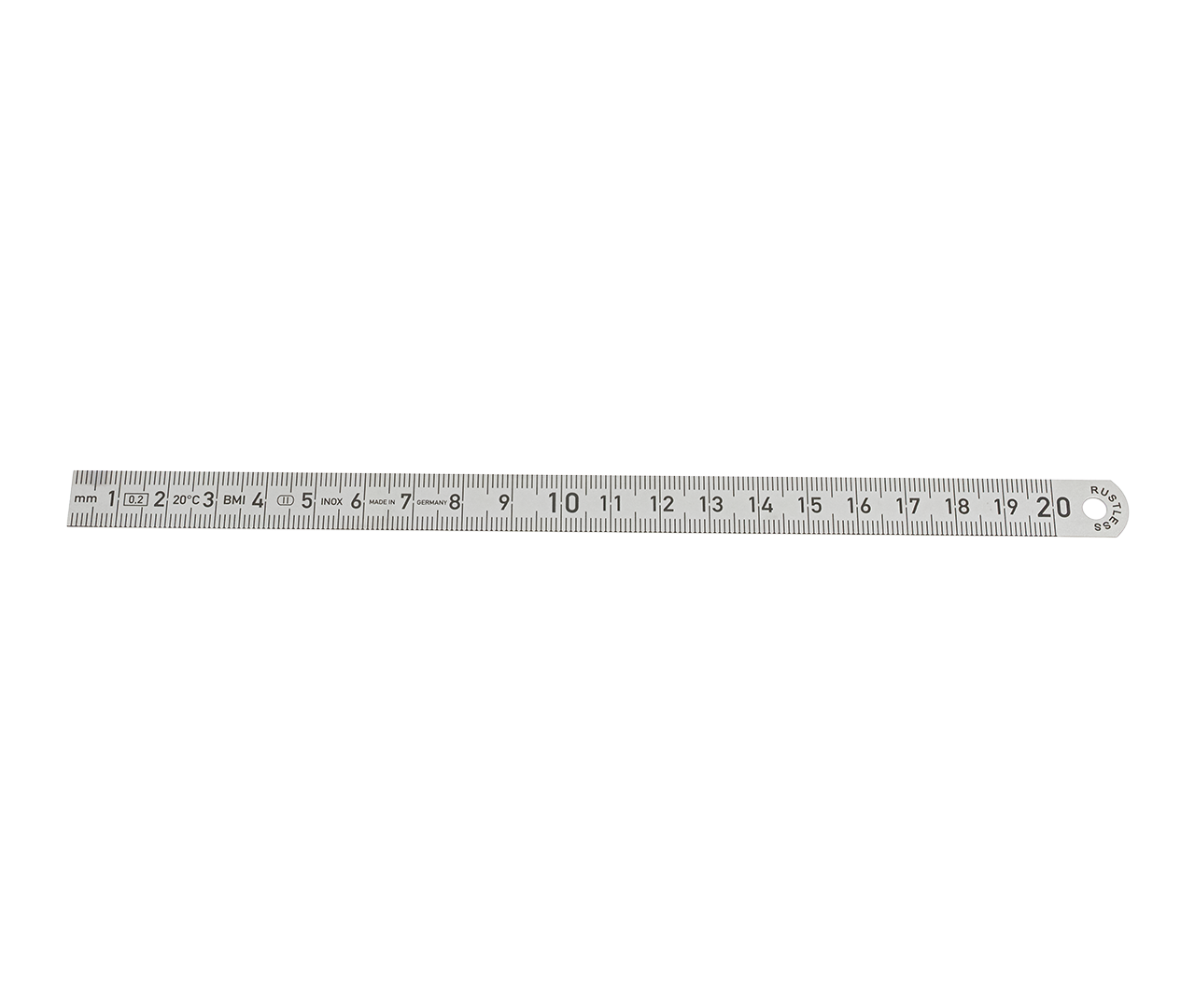Pravítko nerezové (Inox), 20 cm