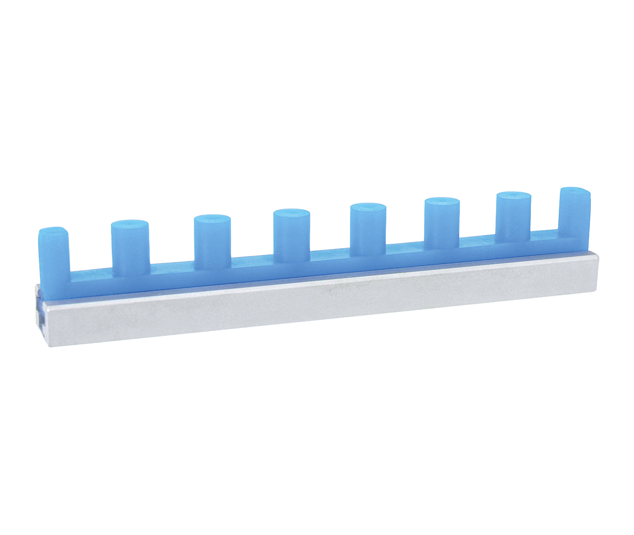 Držák na nástroje silikonový, modrý, s příčkou, 123x22 mm